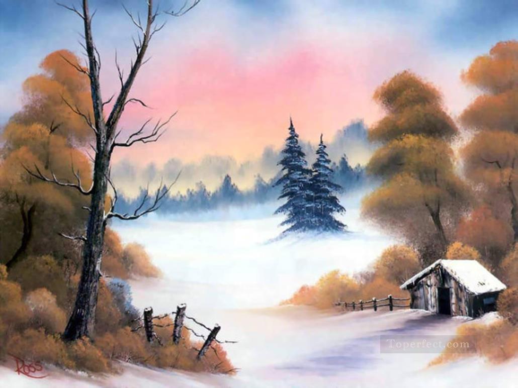 Autumn Trees after First Snow BR Landscape Oil Paintings